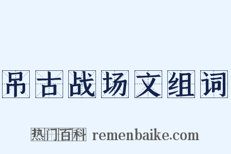 吊古战场文组词是什么意思的图片